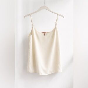 Scotch & Soda Ivory Camisole Top M Silk Feel Adjustable Straps